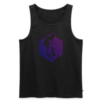 bmx Bike bmx jungen Damen bmx fahrrad Herren - Männer Premium Bio Tank Top - Schwarz - Vorne - Michal (187cm)