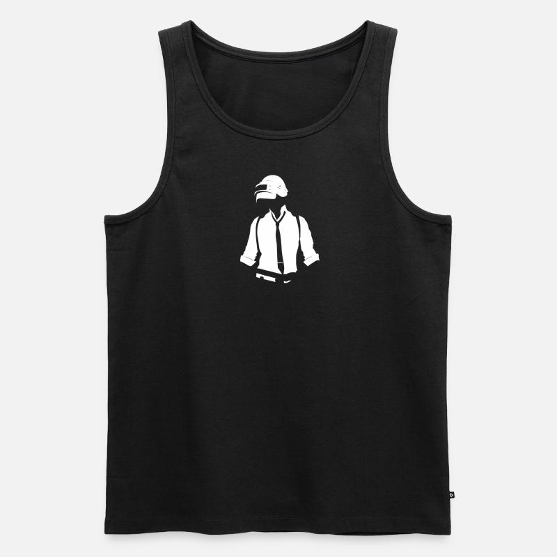 PUBG Spieler - Das Logo - Männer Premium Bio Tank Top - Schwarz
