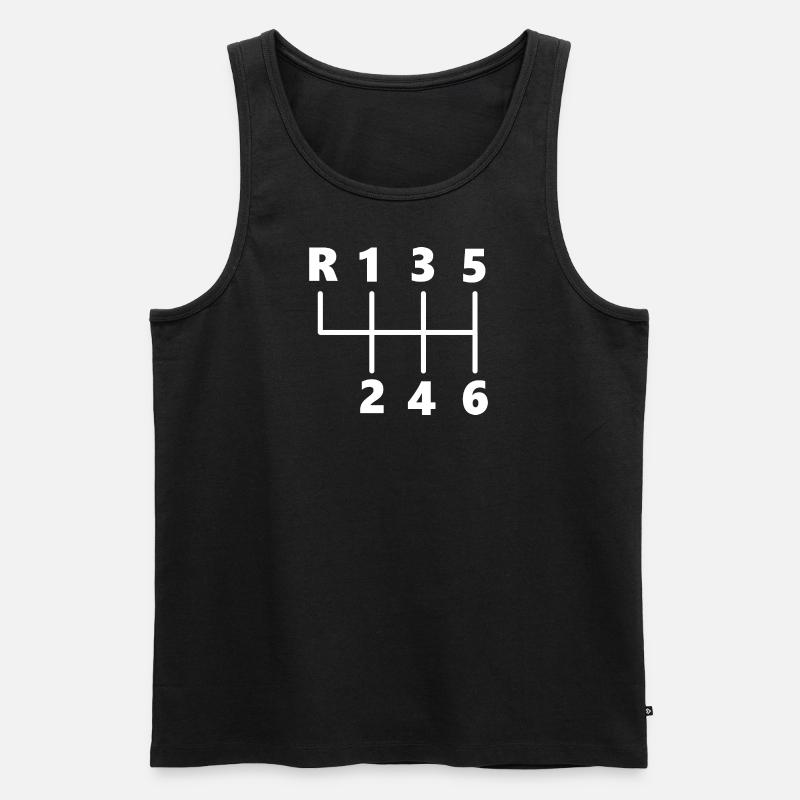 Schaltung - Männer Premium Bio Tank Top - Schwarz