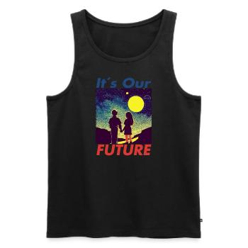 our future shirt 4 - Männer Premium Bio Tank Top - Schwarz - Vorne - Michal (187cm)