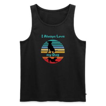 Immer eine Hundeliebe Doggi Hundeliebhaber - Männer Premium Bio Tank Top - Schwarz - Vorne - AI Model Male 178 light (178cm)
