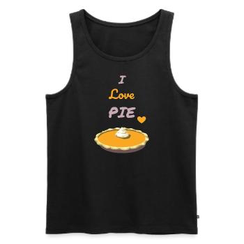 J’aime les vêtements / J’aime la tarte - Débardeur bio Premium Homme - noir - Devant - AI Model Male 178 light (178cm)