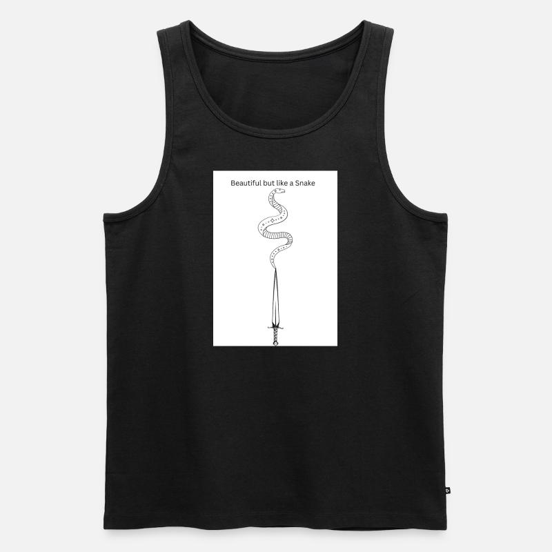 Beautiful like a Snake - Männer Premium Bio Tank Top - Schwarz