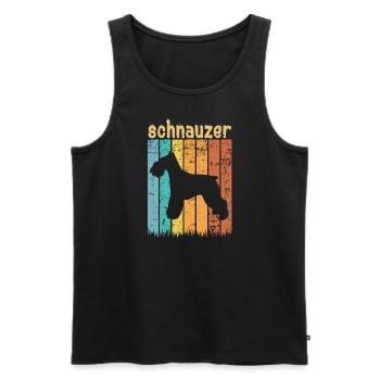 Schnauzer - Männer Premium Bio Tank Top - Schwarz - Vorne - AI Model Male 178 light (178cm)