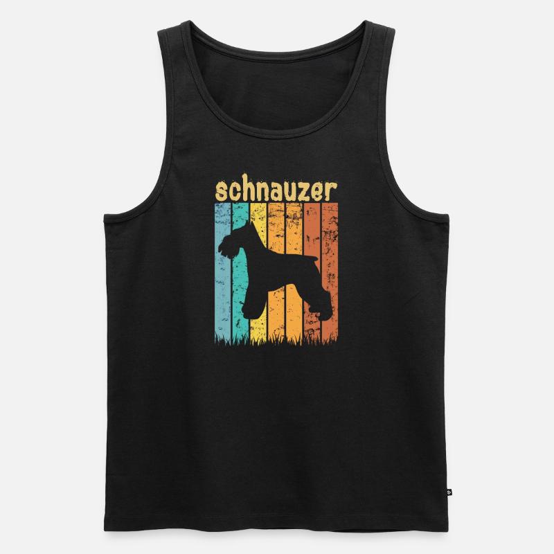Schnauzer - Männer Premium Bio Tank Top - Schwarz
