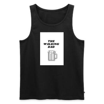 THE WALKING DAD - Männer Premium Bio Tank Top - Schwarz - Vorne - AI Model Male 178 light (178cm)