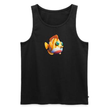 MonStarFish - Digital Fantasy Pisces - Débardeur bio Premium Homme - noir - Devant - Michal (187cm)