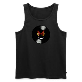 Enregistrez avec le visage du diable - Débardeur bio Premium Homme - noir - Devant - AI Model Male 178 light (178cm)
