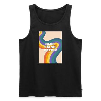 OMG I M so retro - Männer Premium Bio Tank Top - Schwarz - Vorne - Michal (187cm)