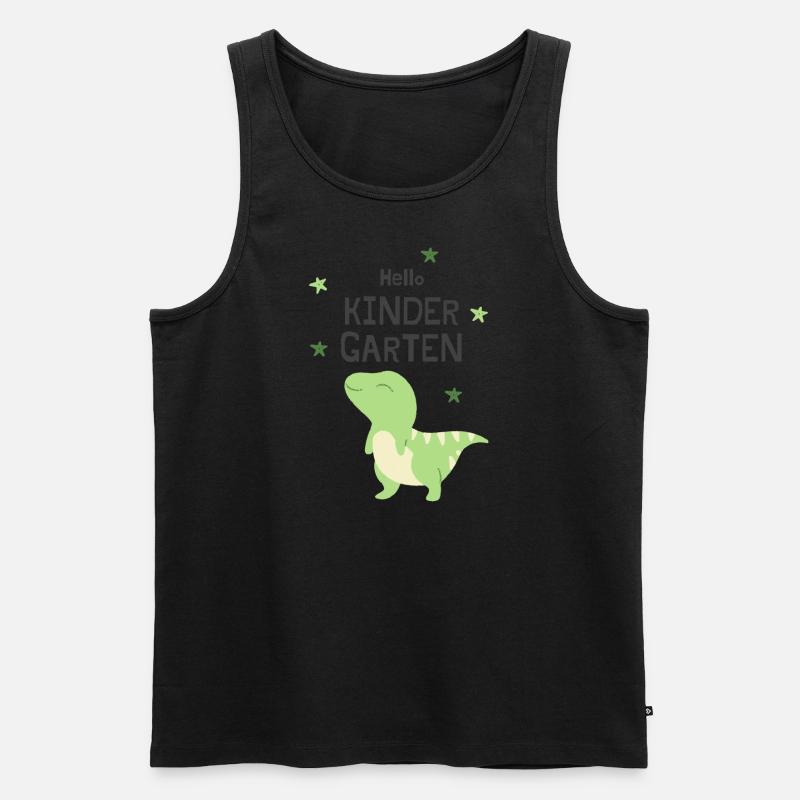 Hello Kindergarten - Männer Premium Bio Tank Top - Schwarz