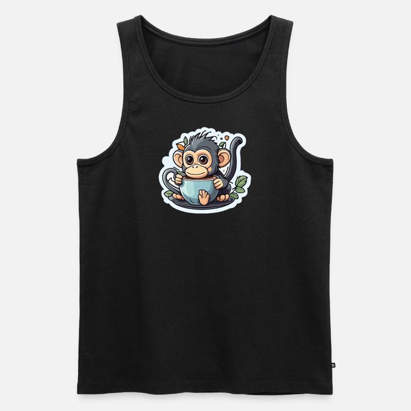 Käffchen - Männer Premium Bio Tank Top - undefined