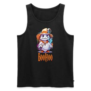 Halloween Ghost Ghost BooHoo Funny - Men's Premium Organic Tank Top - black - Front - Michal (187cm)