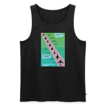 russsian military aircraft - Männer Premium Bio Tank Top - Schwarz - Vorne - Michal (187cm)
