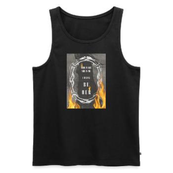 Who is she she is me i wanna be her! Delilah Bon M - Männer Premium Bio Tank Top - Schwarz - Vorne - Michal (187cm)