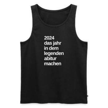 Abitur Abi - Männer Premium Bio Tank Top - Schwarz - Vorne - Michal (187cm)