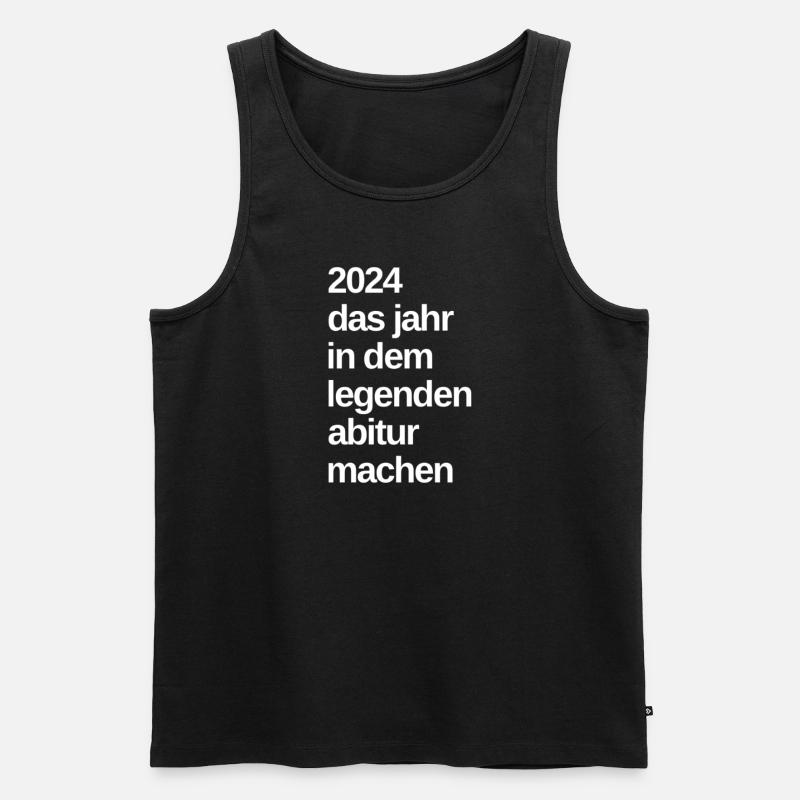 Abitur Abi - Männer Premium Bio Tank Top - Schwarz