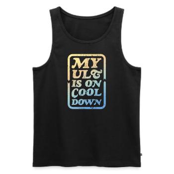 My ult is on cooldown - Men's Premium Organic Tank Top - black - Front - AI Model Male 178 light (178cm)