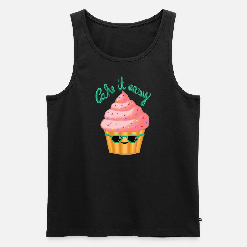 Cake it easy - Männer Premium Bio Tank Top - Schwarz