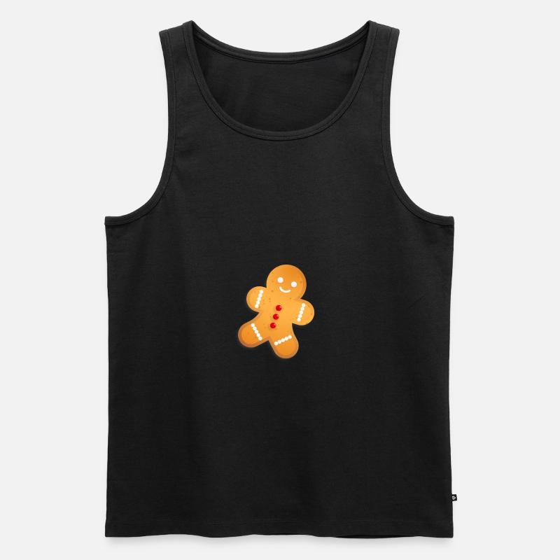 Lebkuchenmann - Männer Premium Bio Tank Top - Schwarz