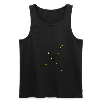 Star Constellation Cygnus - Men's Premium Organic Tank Top - black - Front - AI Model Male 178 light (178cm)