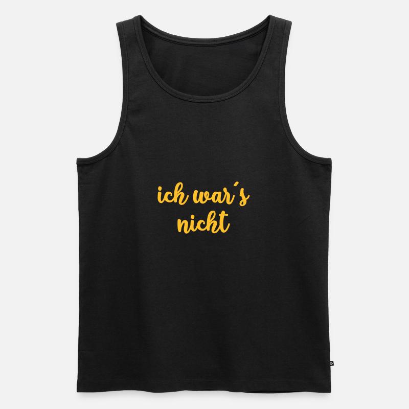 ich wars nicht - Männer Premium Bio Tank Top - Schwarz