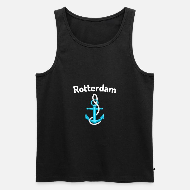 Rotterdam - Männer Premium Bio Tank Top - Schwarz
