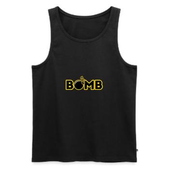 Bombe - Männer Premium Bio Tank Top - Schwarz - Vorne - AI Model Male 178 light (178cm)