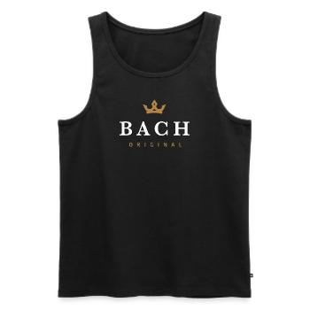 Bach Original Familienlogo - Männer Premium Bio Tank Top - Schwarz - Vorne - AI Model Male 178 light (178cm)