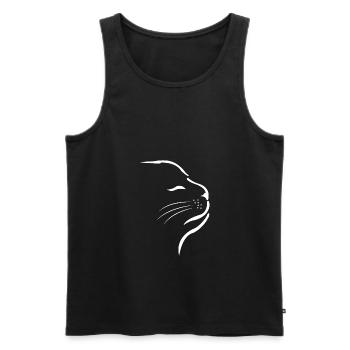 Cat Cats - Men's Premium Organic Tank Top - black - Front - Michal (187cm)