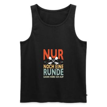 Nur Noch Eine Runde Dann Hör Ich Auf Dart Spruch - Männer Premium Bio Tank Top - Schwarz - Vorne - AI Model Male 178 light (178cm)