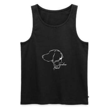 TYROLEAN HOUND Profile Dogs Dog Wilsigns - Men's Premium Organic Tank Top - black - Front - AI Model Male 178 light (178cm)