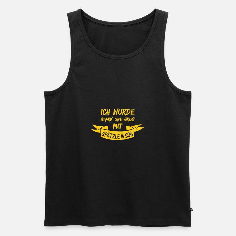SPÄTZLE & SOß - Männer Premium Bio Tank Top - Schwarz