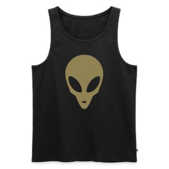 Silhouette of an alien head - Men's Premium Organic Tank Top - black - Front - AI Model Male 178 light (178cm)