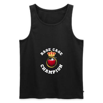 Rage Cage Champion - Men's Premium Organic Tank Top - black - Front - AI Model Male 178 light (178cm)