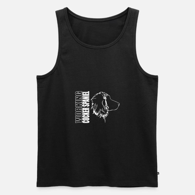 WORKING COCKER SPANIEL Profilo Cani Cane Wilsigns - Canottiera ecologica premium da uomo - nero