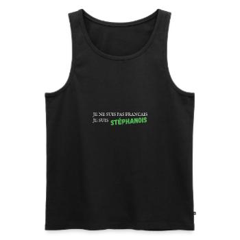 Je ne suis pas français - Débardeur bio Premium Homme - noir - Devant - AI Model Male 178 light (178cm)