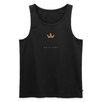 Lehr Original Familienlogo - Männer Premium Bio Tank Top - Schwarz - Vorne - Michal (187cm)
