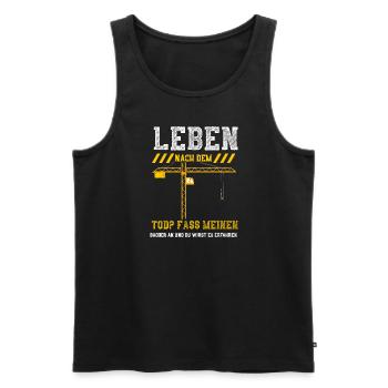 Leben Nach Dem Tod? Fass Meinen... - Männer Premium Bio Tank Top - Schwarz - Vorne - Michal (187cm)