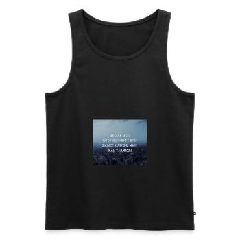 Ich will nur - Philipp Poisel - Männer Premium Bio Tank Top - Schwarz - Vorne - AI Model Male 178 light (178cm)