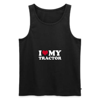 J’adore mon tracteur Traktor - Débardeur bio Premium Homme - noir - Devant - Michal (187cm)