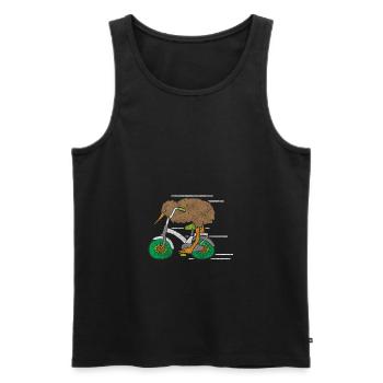 Kiwi Fruits Pacific - Men's Premium Organic Tank Top - black - Front - AI Model Male 178 light (178cm)