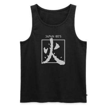 Japan 80's - Männer Premium Bio Tank Top - Schwarz - Vorne - Michal (187cm)