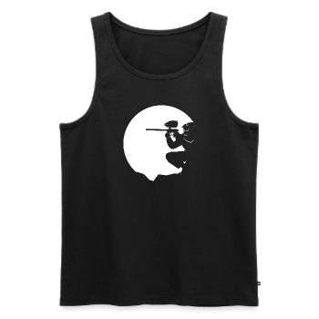 Paintball Gotcha Paintballspieler Markierer - Männer Premium Bio Tank Top - Schwarz - Vorne - AI Model Male 178 light (178cm)