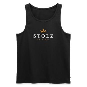 Pride Original Family Logo - Men's Premium Organic Tank Top - black - Front - Michal (187cm)