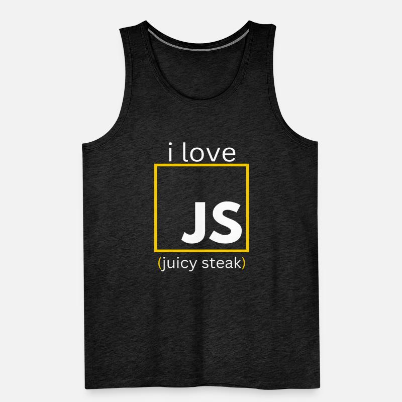 JavaScript web developer funny programming Men's Premium Organic Tank Top