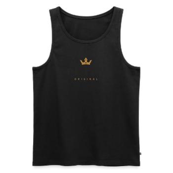 Petry Original Family Logo - Men's Premium Organic Tank Top - black - Front - AI Model Male 178 light (178cm)