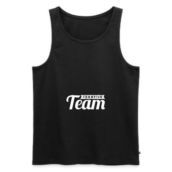 Champion Team - Männer Premium Bio Tank Top - Schwarz - Vorne - AI Model Male 178 light (178cm)