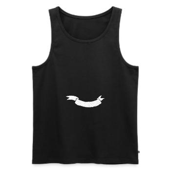 Banner - Männer Premium Bio Tank Top - Schwarz - Vorne - Michal (187cm)