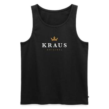 Kraus Original Familienlogo - Männer Premium Bio Tank Top - Schwarz - Vorne - Michal (187cm)