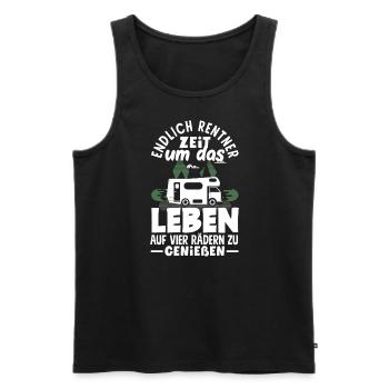 Endlich Rentner Zeit das Leben auf vier Rädern zu - Männer Premium Bio Tank Top - Schwarz - Vorne - Michal (187cm)